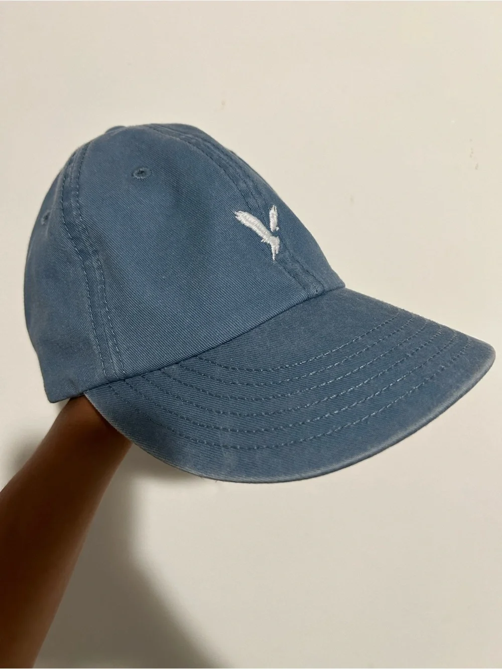 American Eagle Outfitters Light Blue Cap with White Logo